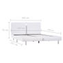 Bed Frame White Faux Leather 135x190 cm Image 6