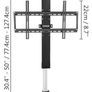 TV Lift 28in 700mm Stroke Motorized W/ Remote Control 500mm-1000mm Stroke Electric DC Motor Plasma LCD Stand Lifter Cabinet TV Mount Bracket Image 2