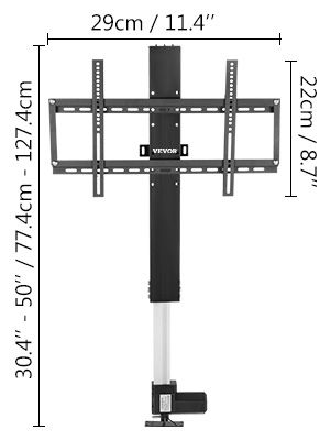 TV Lift 28in 700mm Stroke Motorized W/ Remote Control 500mm-1000mm Stroke Electric DC Motor Plasma LCD Stand Lifter Cabinet TV Mount Bracket