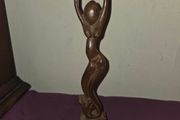 Vintage Carved Wooden Mermaid Statue