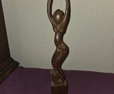 Vintage Carved Wooden Mermaid Statue