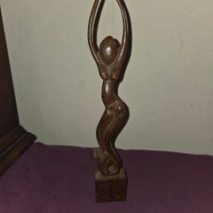 Vintage Carved Wooden Mermaid Statue