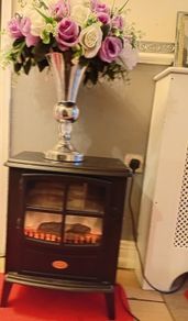 electric log heater fireplace