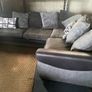 black/grey corner sofa couch Image 5