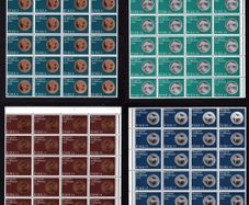 1978 Ireland 50th Anniversary of Ireland's First Coinage in 1928 Commemorative Stamps Block of 32 Mint Never Hinged (MNH)