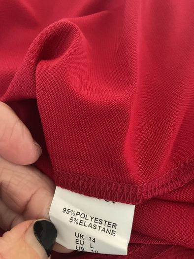 top Bnwt baloot brand size large (14) drape neckline wine/red shade