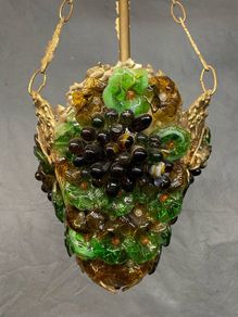 FLASH SALE ! Was 395 Now 295 ! Unique Mid-Century Italian Chandelier - Grape Design