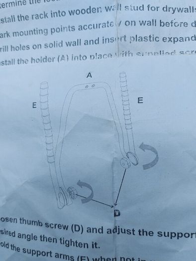 Welltool wall mounted Bicycle storage Rack, supports up to 2 Bikes, 30KG, in as new condition, never used