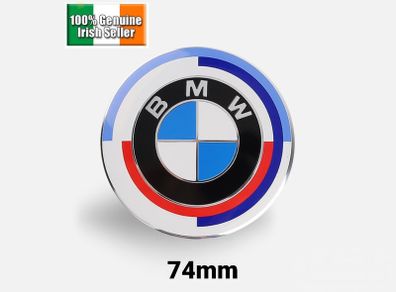 74mm BMW 50th M anniversary Trunk Emblem
