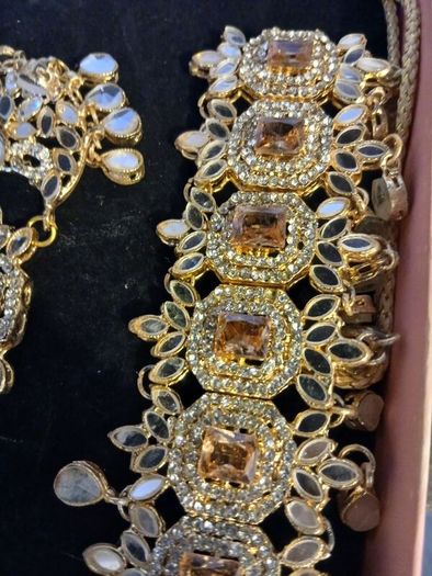 Mirror work indian jewellery set