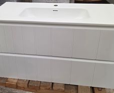 Wall mounted vanity plus sink