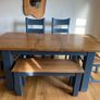 Solid Oak Extendable Dining Table,4 Chairs and a bench - Danube Range @ Harvey Normans Image 2