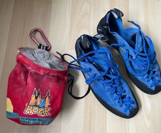 Evolv Climbing Shoes & Chalk Bag