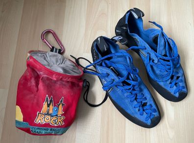 Evolv Climbing Shoes & Chalk Bag