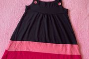 Girl's Pink, Purple &amp; Black Summer Cotton Dress