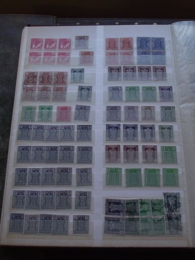 A big collection of Stamps from India, presented in the stock book