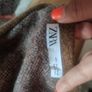 Zara woolen brown/grey cardigan  size L UK14/16 EU42/44 Perfect condition Postage included Image 5