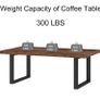 Rustic Living Room Table, Simple Industrial Rectangle Coffee Table, Modern Minimalist Farmhouse Image 3