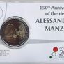 Italy 2 Euro Commemorative Coin 2023 - Alessandro Manzoni. Coincard. BU Image 4
