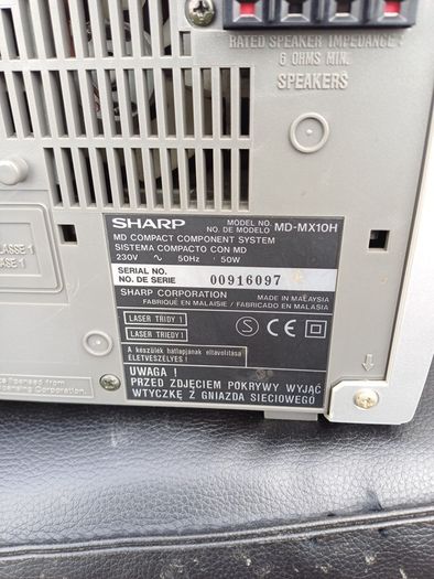 Sharp cd,mini disk and radio player