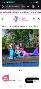 Planet mermaid fin and bikini