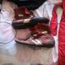 Complete race package helmet, suit, gloves, boots, hans device Image 2