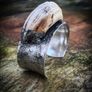 Reclaimed Wild Boar Tusk soldered to a handcrafted 925 silver cuff bracelet Tribal Jewelry Image 7