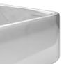Wash Basin with Faucet Hole 48x37x13.5 cm Ceramic Silver Image 5