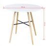 Dining Table MDF Round White Image 2