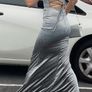 Mascara London satin hotstone sage/silver dress Image 6