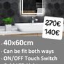 LED Bathroom Mirror 40x60cm or 60x40cm Image 2