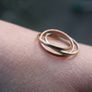 Tricolor gouden trinity ring gold 375 9K 2g Image 5
