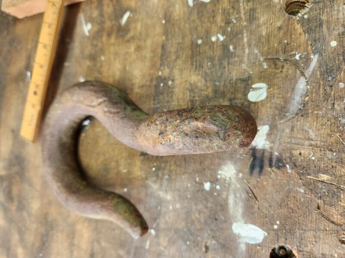 vintage iron hook