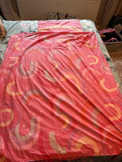IKEA Pink Minnen Extendable Kids Bed and Mattress