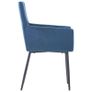 Dining Chairs with Armrests 4 pcs Blue Velvet Image 4