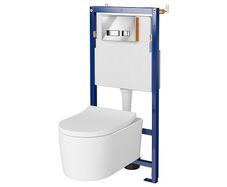 Cersanit Set Wall Hung Toilet + Bowl + Flush Button
