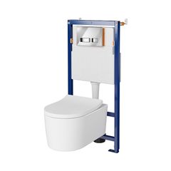 Cersanit Set Wall Hung Toilet + Bowl + Flush Button