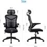 Ergonomic Office Chair Computer Chair with Adjustable Headrest/Lumbar Support, High Back 3D Armrests Home Mesh Chair (Black) Image 2