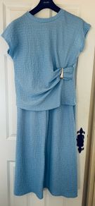 Beautiful blue top / matching trousers one size