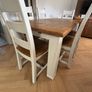 Solid Oak Extendable Cream Dining Table & 6 Chairs Image 7
