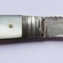 Antique Sterling Silver and Mother of Pearl Knife 1820s. 20,7g Image 8