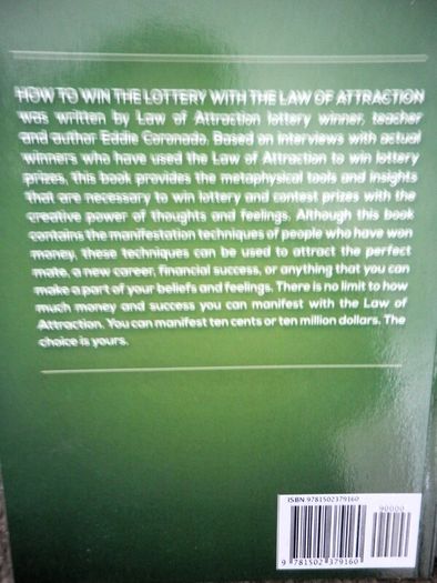 2 Paperbacks on Manifestation on Lottery Winning, by real winner 10 euro
