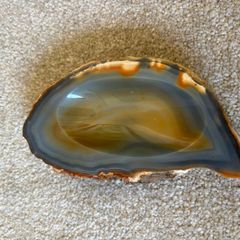 Vintage Polished Agate Ashtray