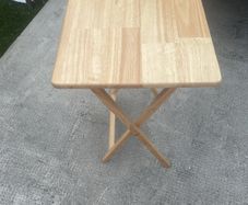 Wood folding table