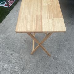 Wood folding table
