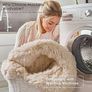 Fluffy Shaggy Rugs Living Room, Large Anti Slip Carpet, Machine Washable Soft Thick Pile Bedside Rug for Kids Bedroom, Nursery - Beige, 120 x 160 cm Image 4