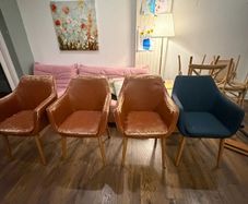 Vintage 4 armchairs for dining table