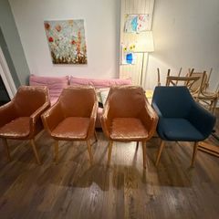 Vintage 4 armchairs for dining table