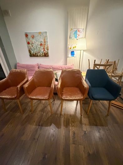 Vintage 4 armchairs for dining table