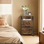 Industrial Mobile Filing Cabinet with Drawers & Hanging File Image 3
